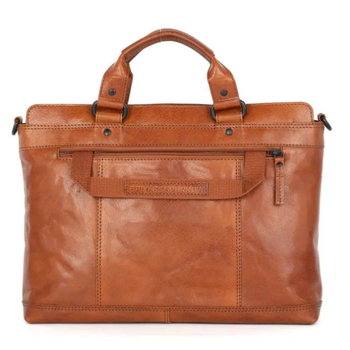 Spikes & Sparrow Bennie Business Bag brandy