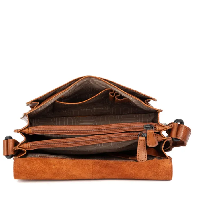 Spikes & Sparrow Frédérique Flapbag d brown