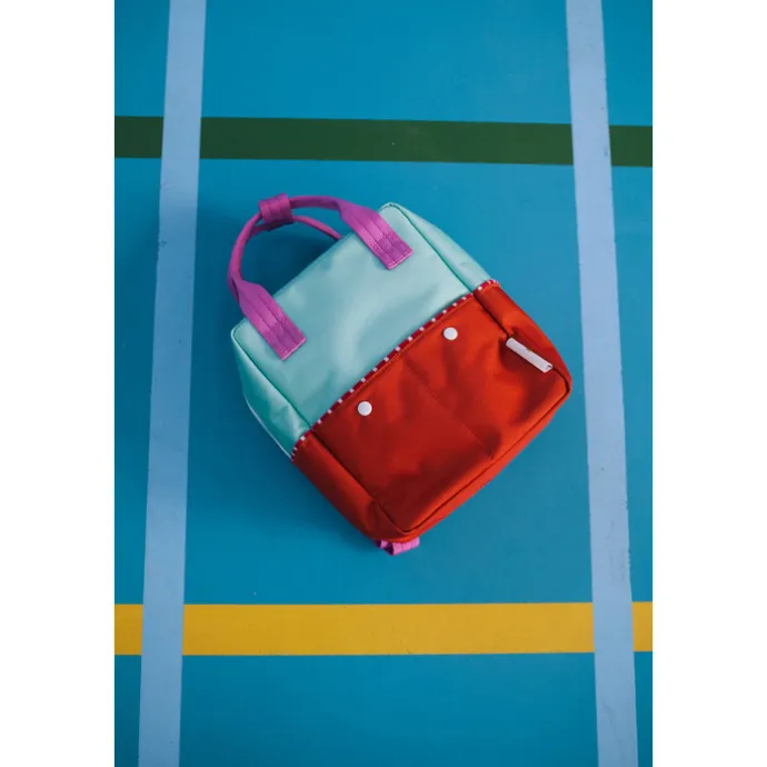 Sticky Lemon Better Together Colourblocking Backpack Small towel green gravel orange