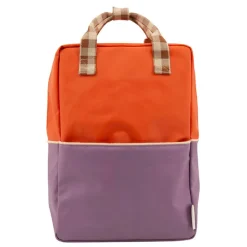 Sticky Lemon Colourblocking Backpack Large orange juice plum purple schoolbus brown