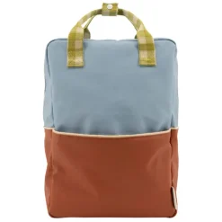 Sticky Lemon Colourblocking Backpack Large blueberry willow brown pear green