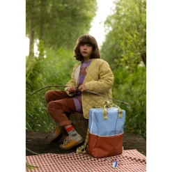 Sticky Lemon Colourblocking Backpack Large blueberry willow brown pear green