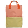 Sticky Lemon Large  Backpack Colourblocking Wonders coral pink-reed green