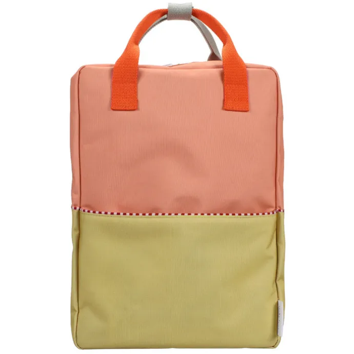Sticky Lemon Large Backpack Colourblocking Wonders coral pink-reed green