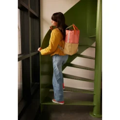 Sticky Lemon Large  Backpack Colourblocking Wonders coral pink-reed green