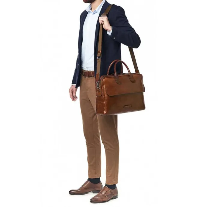 The Bridge Williamsburg Briefcase brown/ruthenium