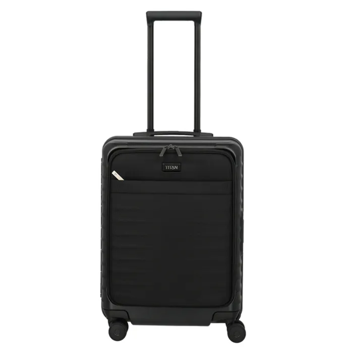 TITAN Overseas 4 Wheel Cabin Spinner Frontpocket nightshade black