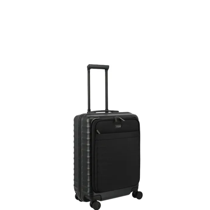 TITAN Overseas 4 Wheel Cabin Spinner Frontpocket nightshade black
