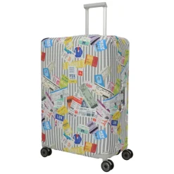 Travelite Accessoires Kofferhoes L tickets on blue/white