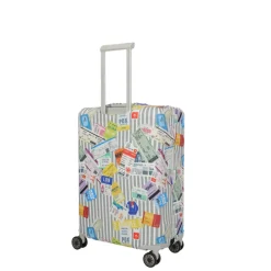 Travelite Accessoires Kofferhoes M tickets on blue/white