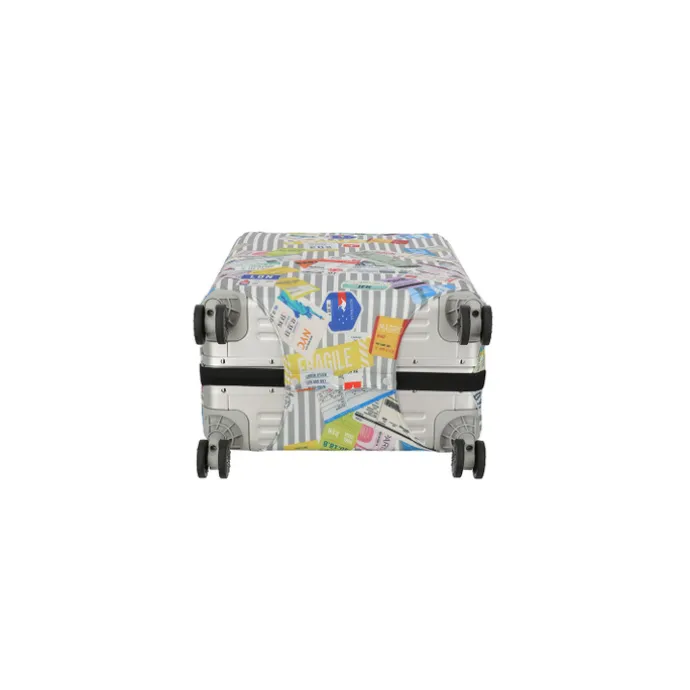 Travelite Accessoires Kofferhoes M tickets on blue/white