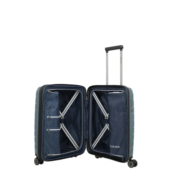 Travelite Air Base 4 Wheel Cabin Trolley Expandable iceblue metallic
