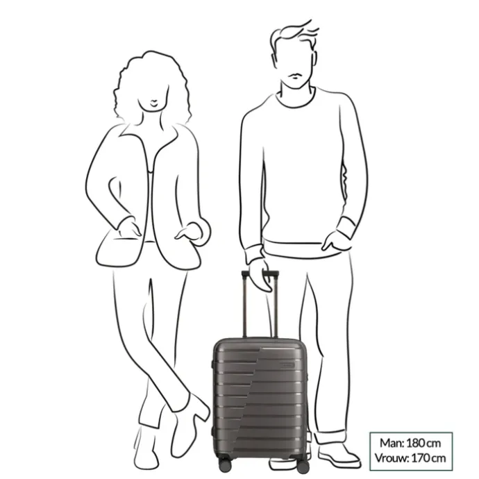 Travelite Air Base 4 Wiel Trolley S champagne metallic
