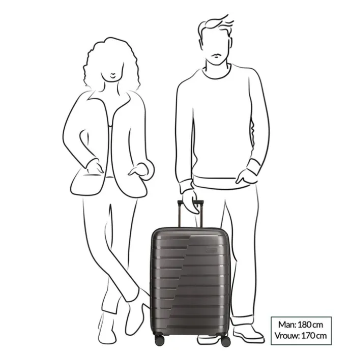 Travelite Air Base 4 Wiel Trolley M Expandable anthracite
