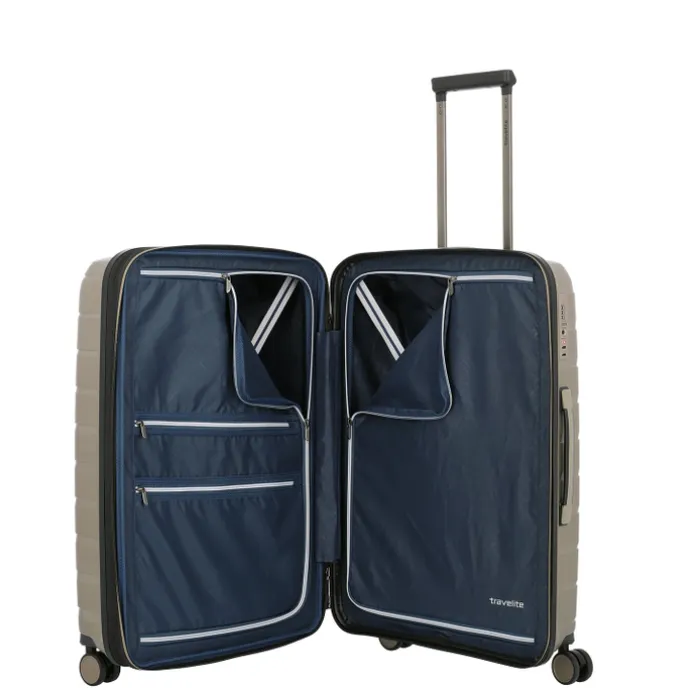 Travelite Air Base 4 Wiel Trolley M Expandable champagne metallic