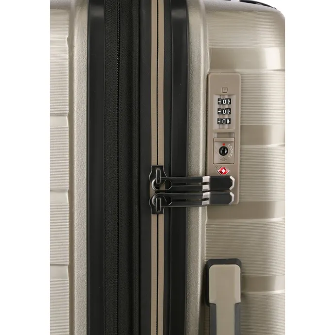 Travelite Air Base 4 Wiel Trolley M Expandable champagne metallic