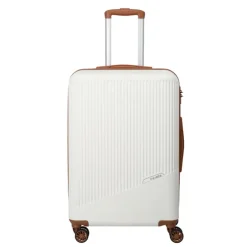 Travelite Bali 4 Wiel Trolley M white/cognac