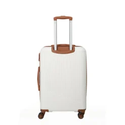 Travelite Bali 4 Wiel Trolley M white/cognac