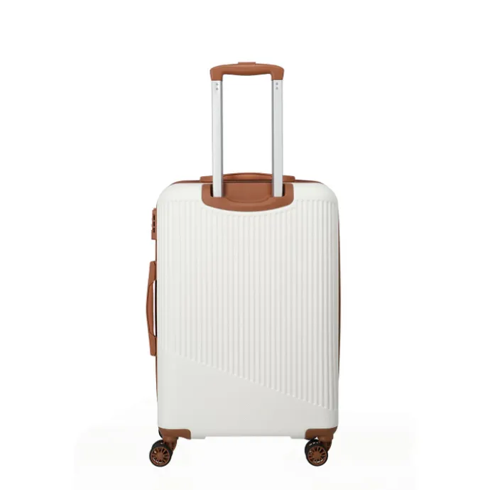 Travelite Bali 4 Wiel Trolley M white/cognac