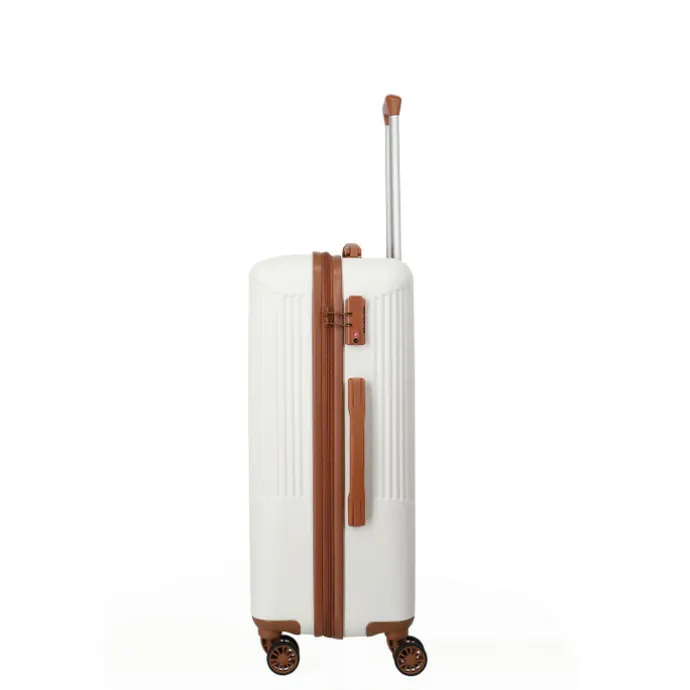 Travelite Bali 4 Wiel Trolley M white/cognac