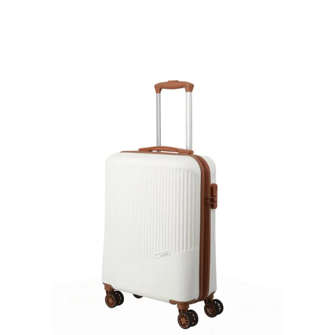 Travelite Bali 4 Wiel Trolley S white/cognac