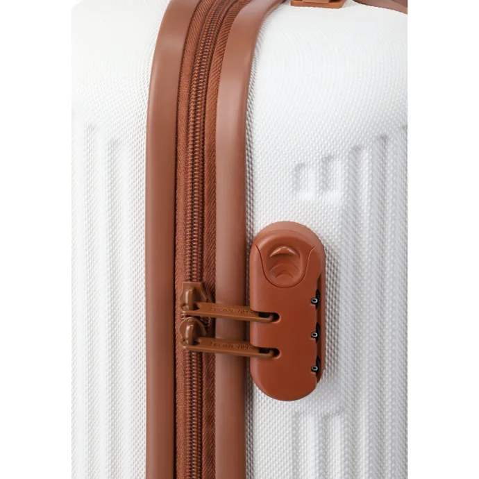 Travelite Bali 4 Wiel Trolley S white/cognac