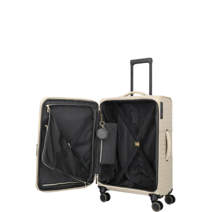 Travelite Barbara Stepp 4 Wheel Trolley M champagner