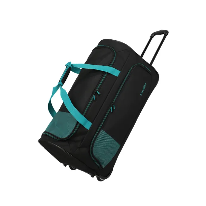 Travelite Basics Fresh Wheeled Duffle black/petrol