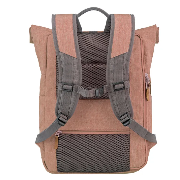 Travelite Basics Rollup Backpack rose/grey