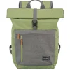 Travelite Basics Rollup Backpack green/grey