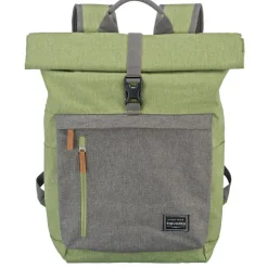 Travelite Basics Rollup Backpack green/grey