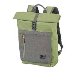 Travelite Basics Rollup Backpack green/grey