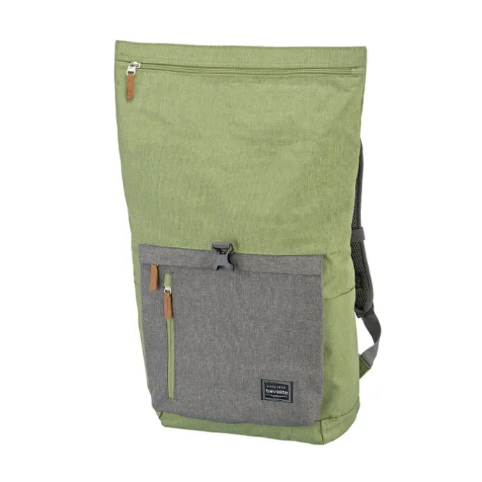 Travelite Basics Rollup Backpack green/grey