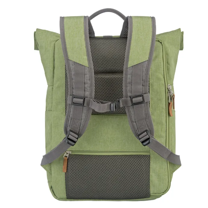 Travelite Basics Rollup Backpack green/grey