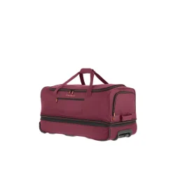 Travelite Basics Wheeled Duffle 70 Expandable dark red