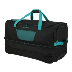 Travelite Basics Wheeled Duffle 70cm Expandable black/petrol