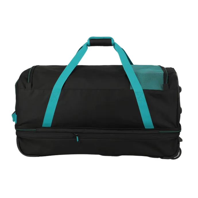 Travelite Basics Wheeled Duffle 70cm Expandable black/petrol