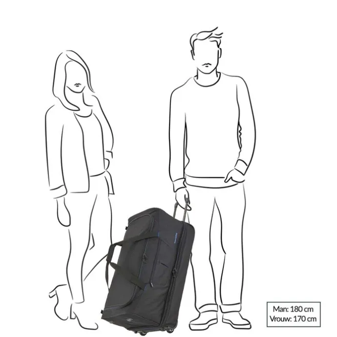 Travelite Basics Wheeled Duffle 70 Expandable marine