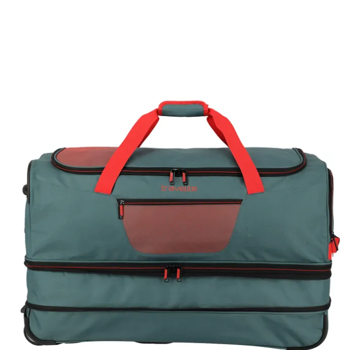 Travelite Basics Wheeled Duffle 70cm Expandable green/orange