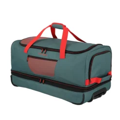 Travelite Basics Wheeled Duffle 70cm Expandable green/orange