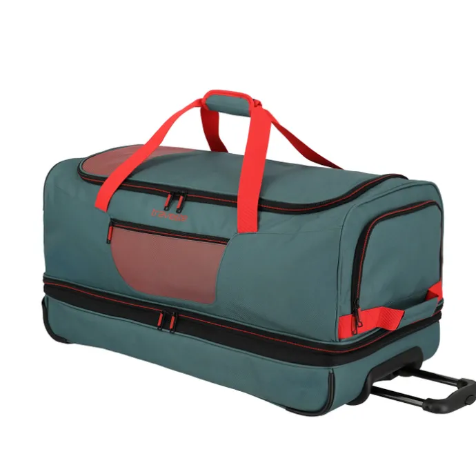 Travelite Basics Wheeled Duffle 70cm Expandable green/orange