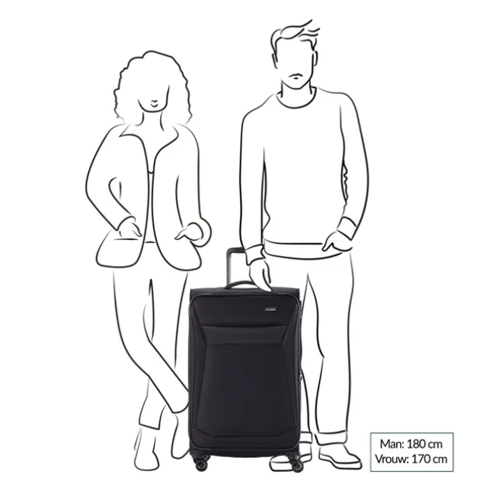 Travelite Chios 4 Wiel Trolley L black