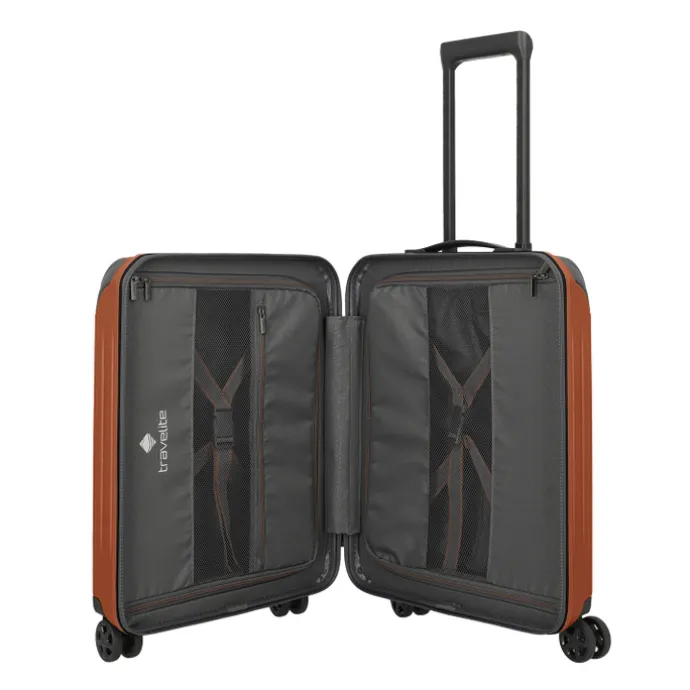 Travelite Dynamiic 4 Wheel Cabin Trolley amber