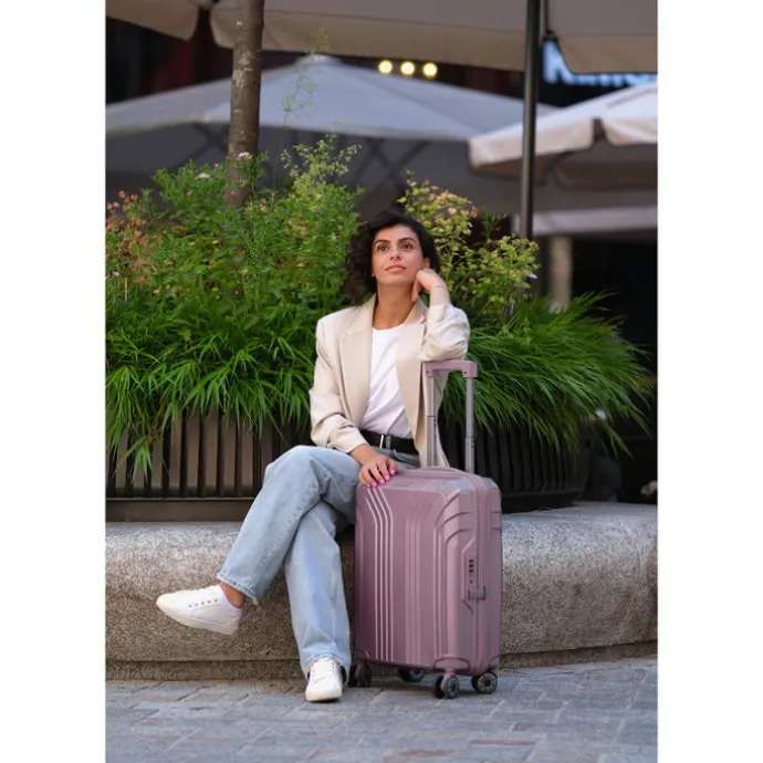 Travelite Elvaa 4 Wiel Trolley M Expandable rosé