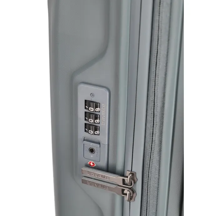 Travelite Elvaa 4 Wiel Trolley M Expandable bluegrey
