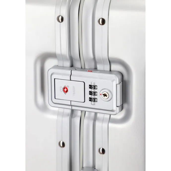 Travelite Next 2.0 Aluminium 4 Wiel Trolley S with Frontpocket silver