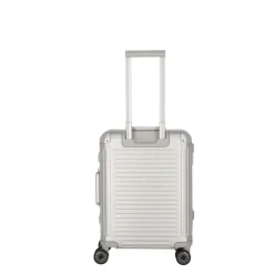 Travelite Next 2.0 Aluminium 4 Wiel Trolley S with Frontpocket silver