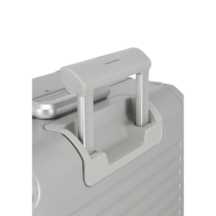 Travelite Next 2.0 Aluminium 4 Wiel Trolley S with Frontpocket silver