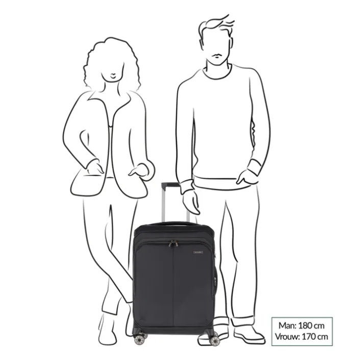 Travelite Priima 4w Trolley M Exp. black