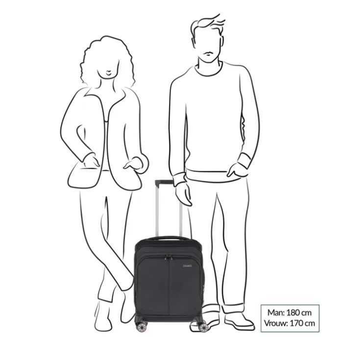 Travelite Priima 4w Trolley S Exp. black